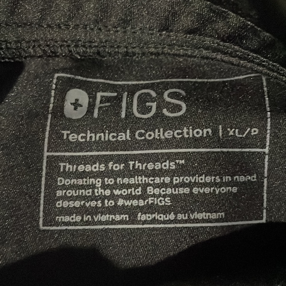 Figs Technical Collection Cropped Black Pants Xl - image 6
